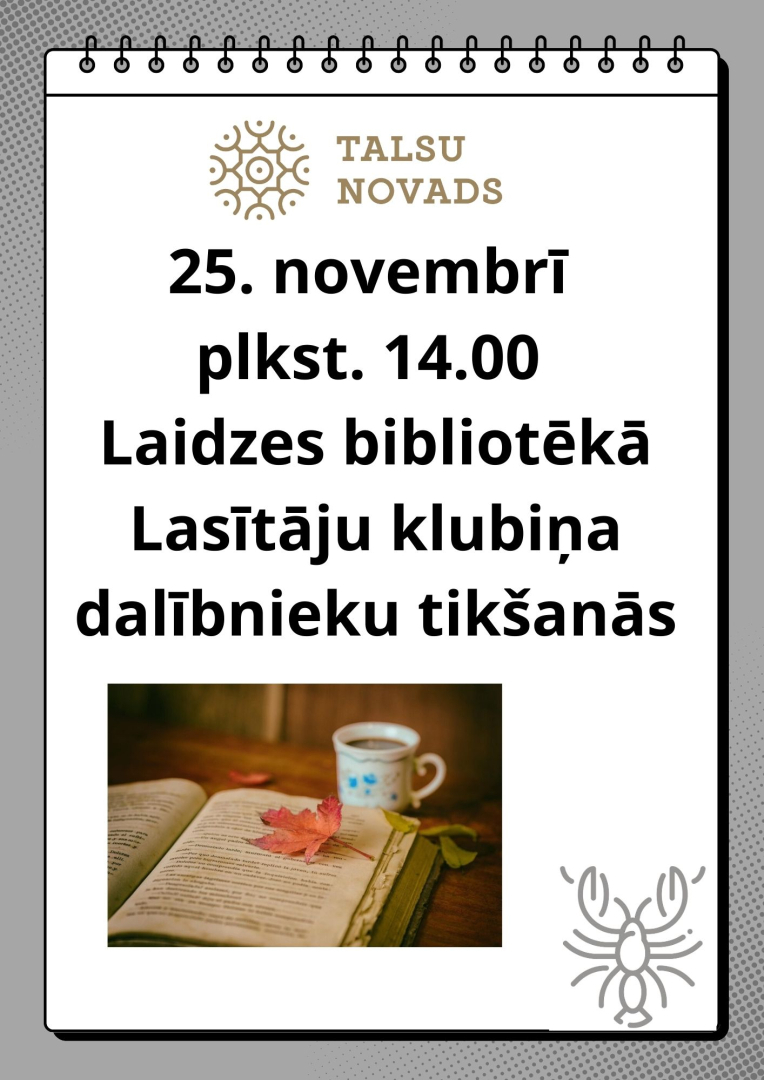 Lasītāju klubiņa tikšanās afiša