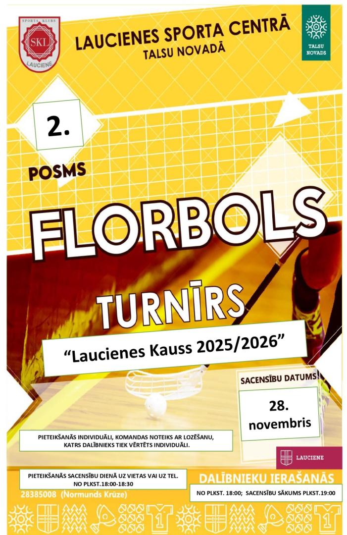 Laucienes kausa florbolā turnīra afiša