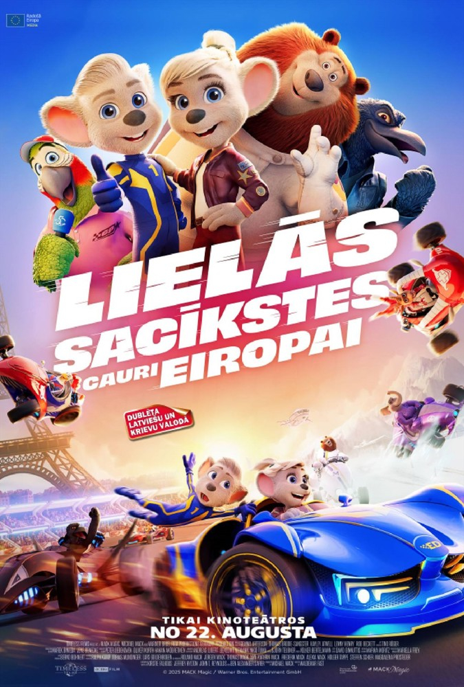 Lielās sacīkstes cauri Eiropai. Kino seansa afiša