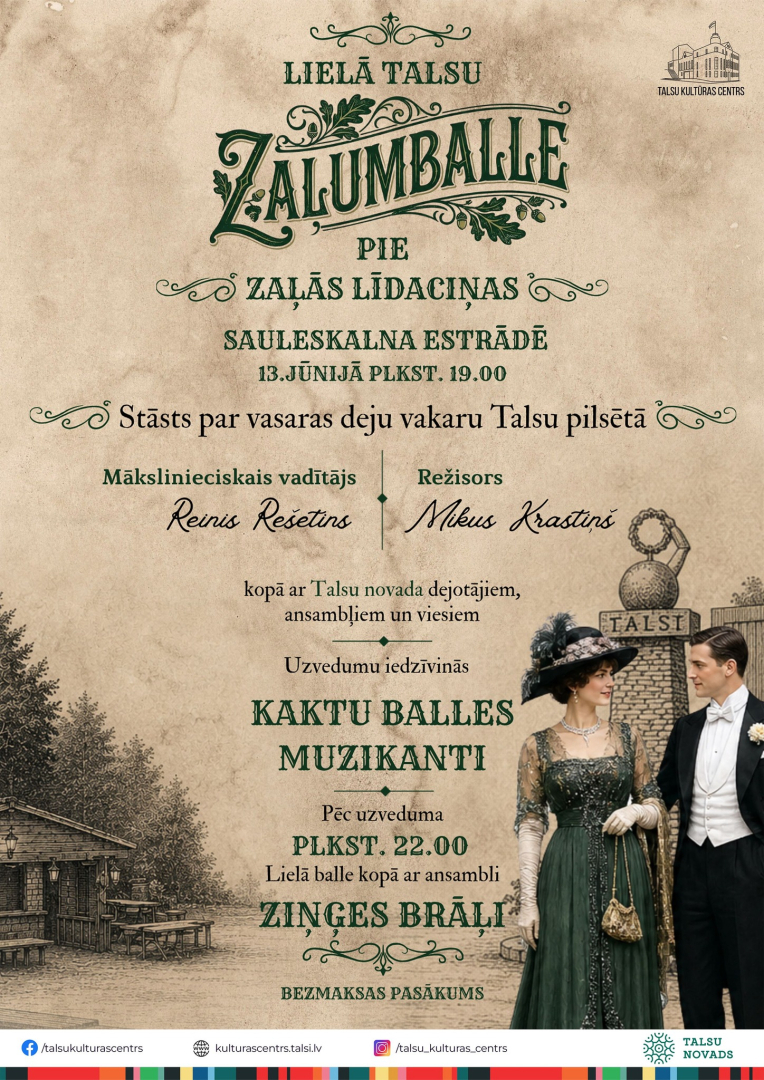 Lielās Talsu zaļumballes afiša