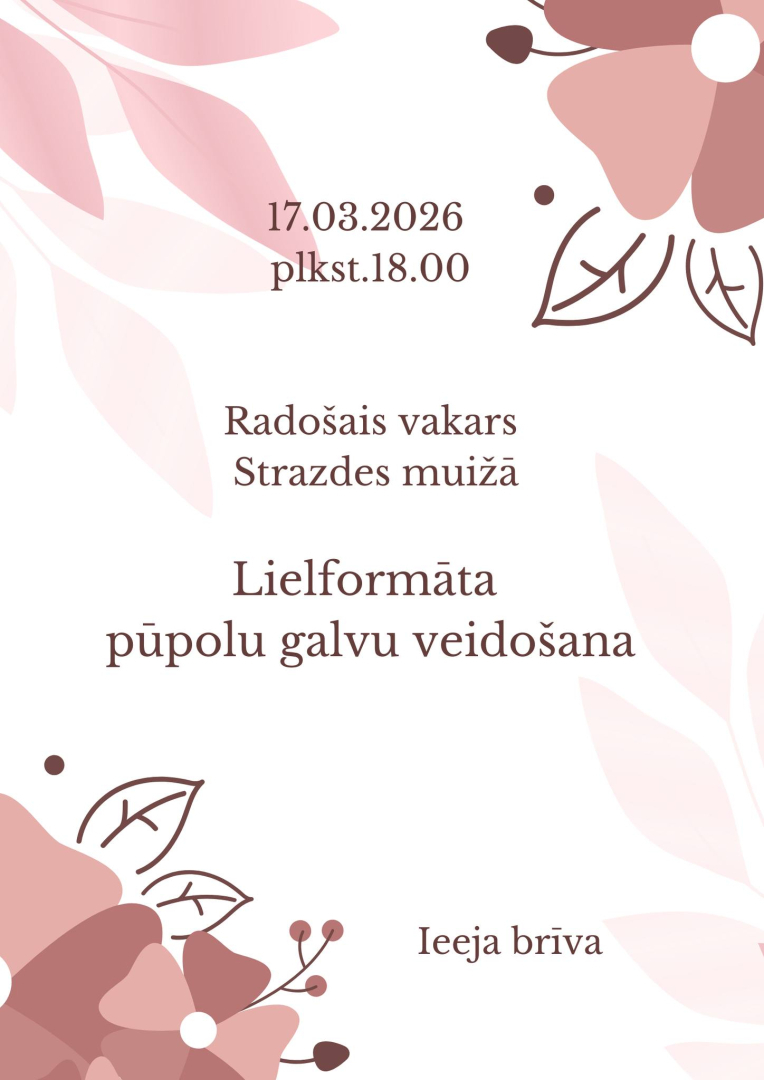 Lielformāta pūpolu galvu veidošanas afiša