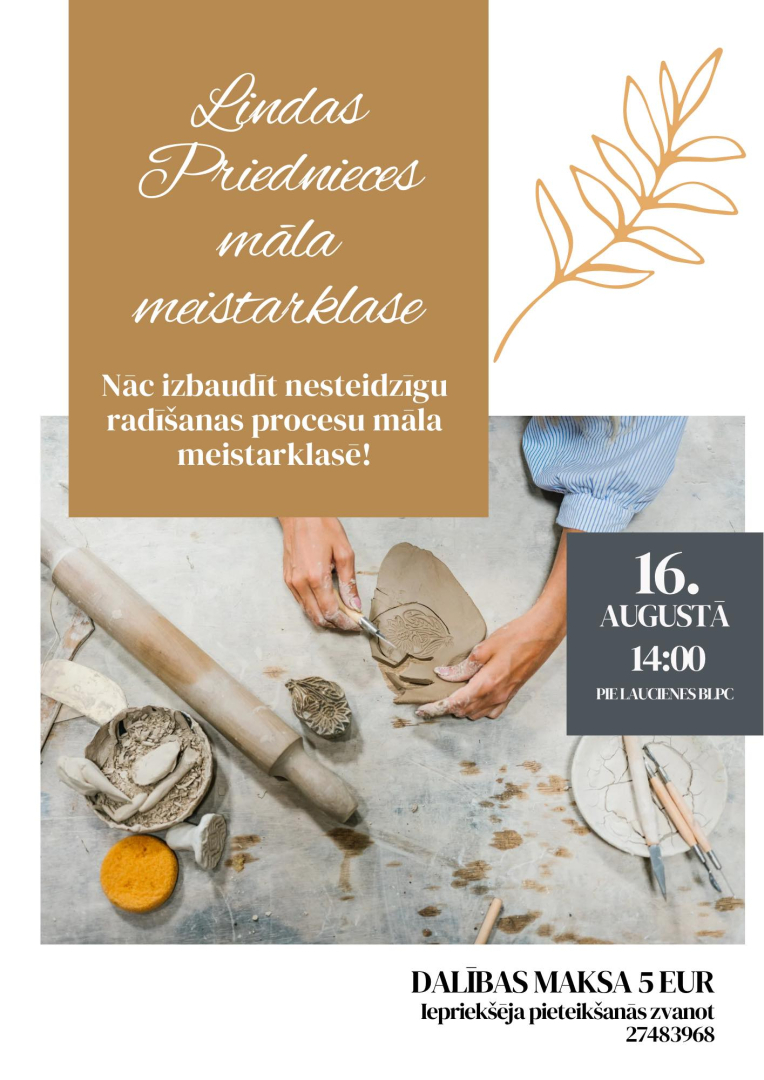 Lindas Priednieces māla meistarklase