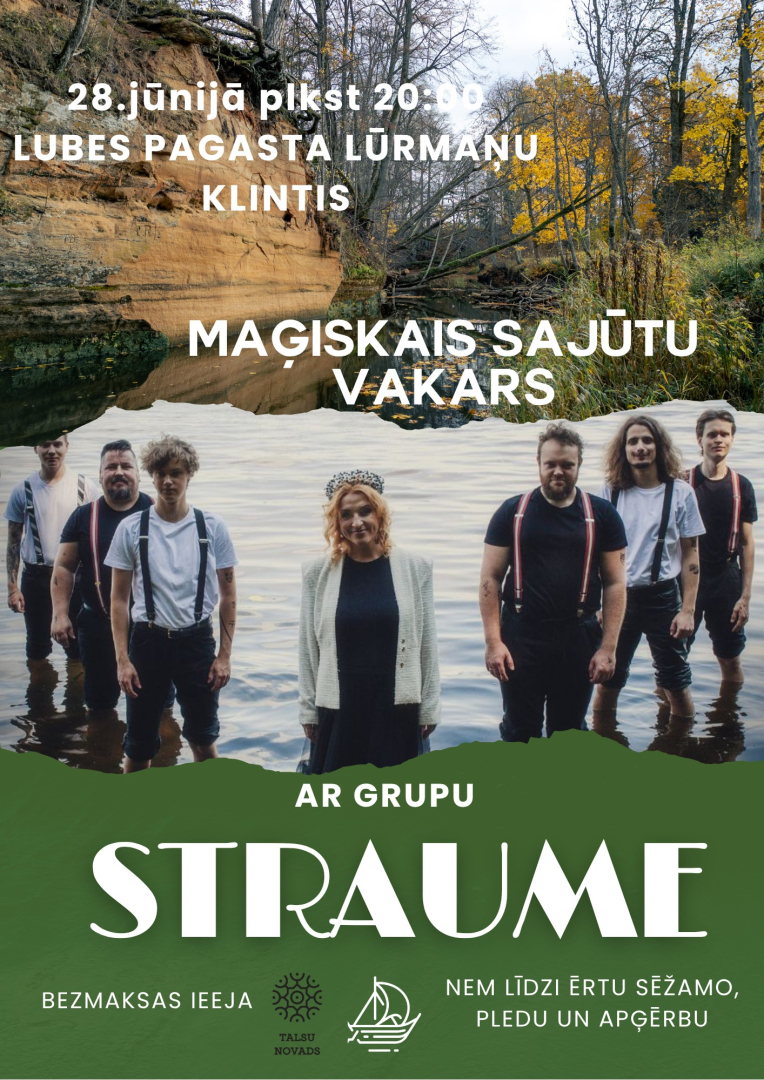 Maģiskā sajūtu vakara ar grupu Straume afiša
