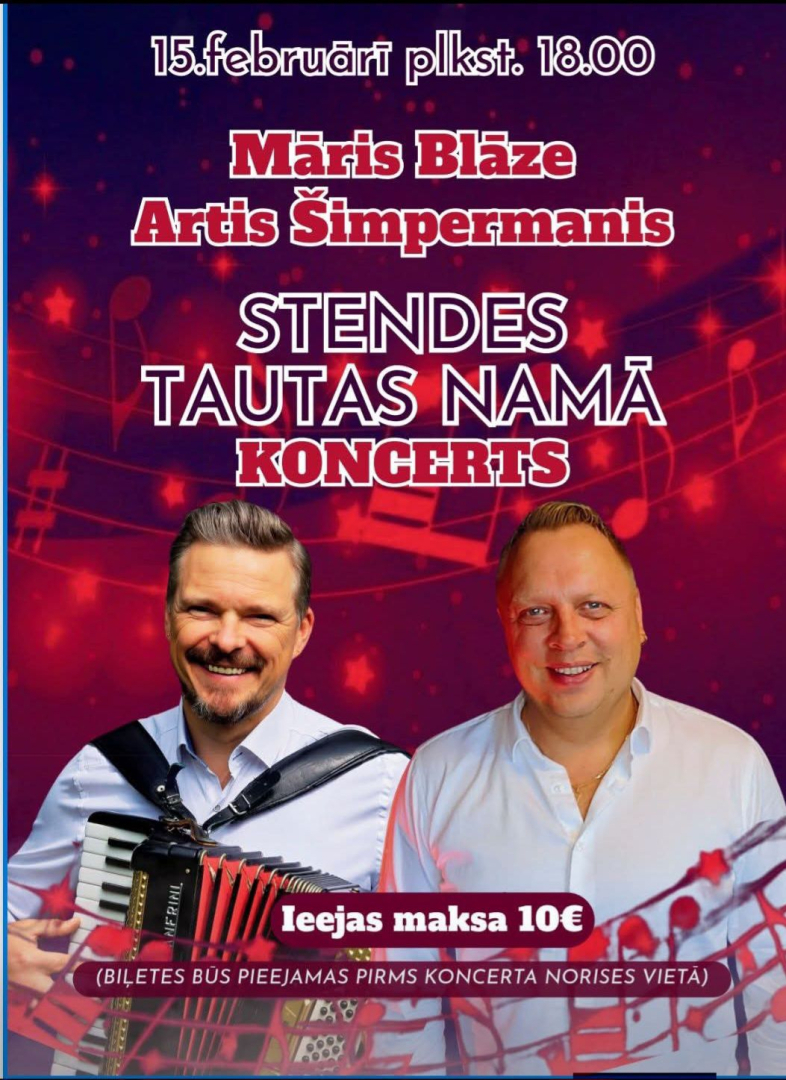 Māra Blāzes un Ata Šimpermaņa koncerta afiša