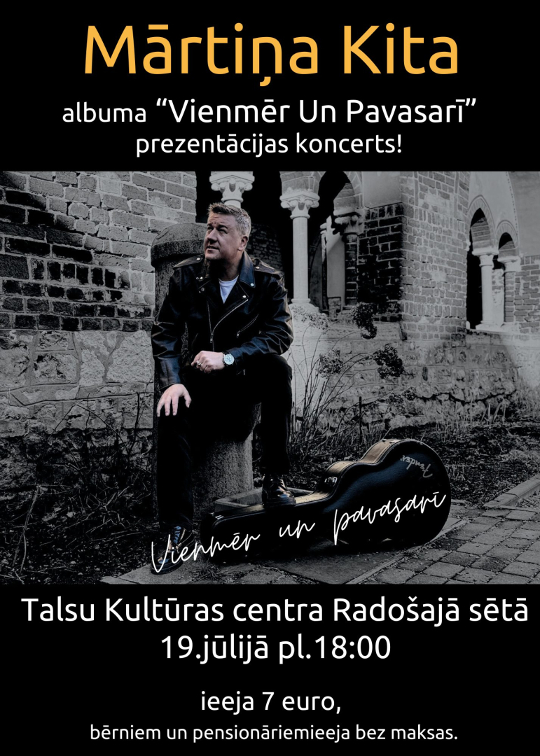 Mārtiņa Kita albuma prezentācijas koncerta afiša