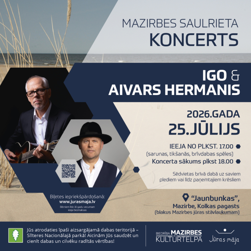 Mazirbes saulrieta koncerta Igo Aivars Hermanis afiša