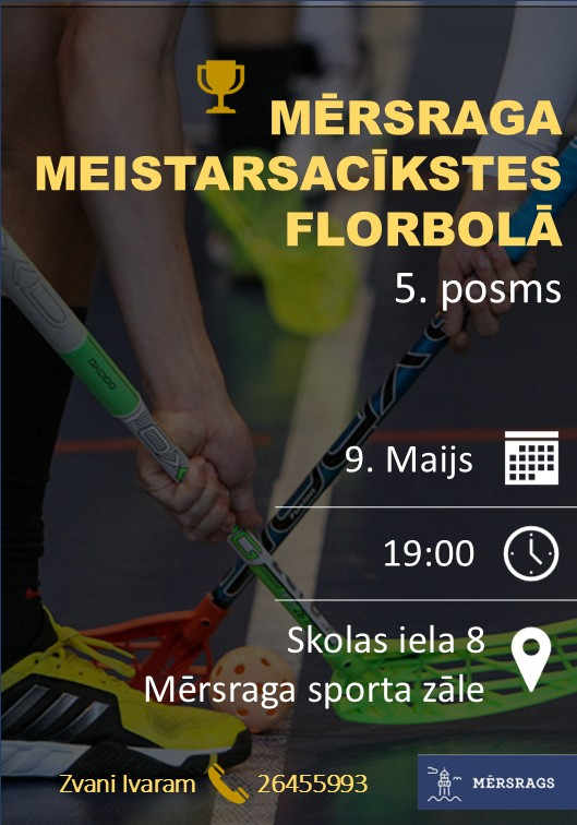 Meistarsacīkšu florbolā 5. posma afiša