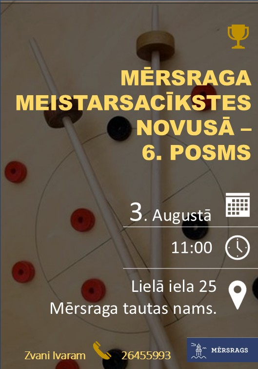 Meistarsacīkšu novusā afiša