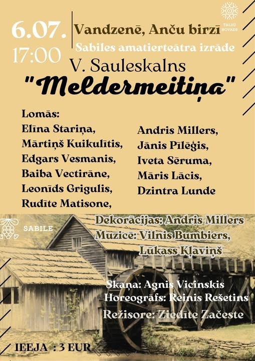 Teātra izrādes Meldermeitiņa afiša