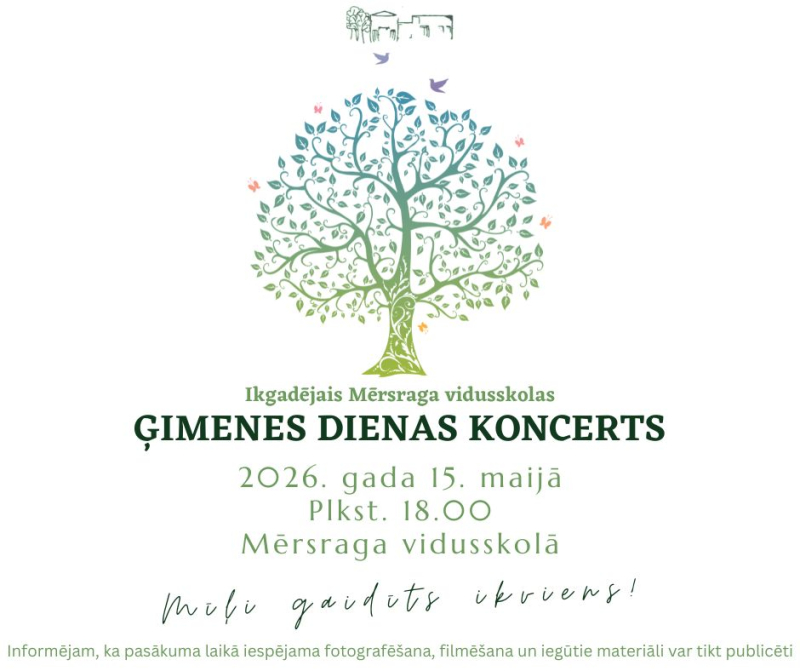Mērsraga vidusskolas Ģimenes dienas koncerta afiša