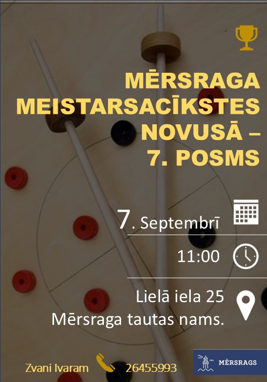 Mērsraga meistarsacīkstes novusā. 7. posms