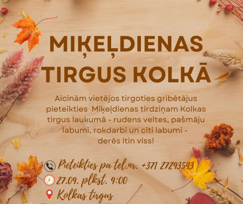 Miķeļdienas tirgus Kolkā afiša