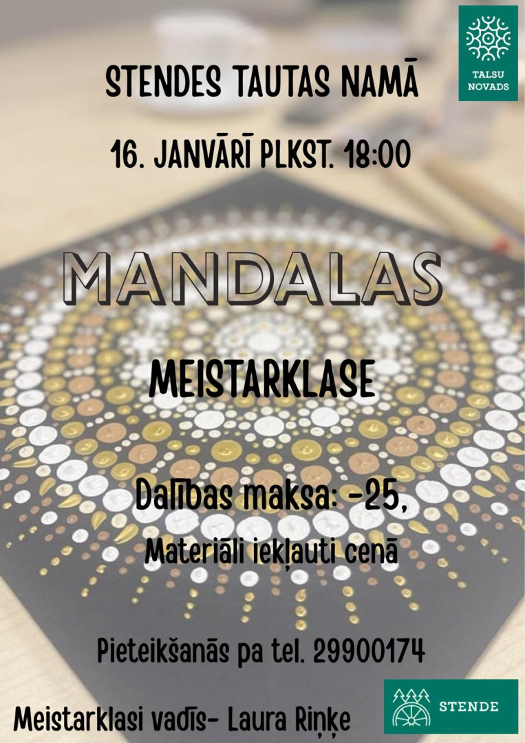 Mandalu meistarklases afiša