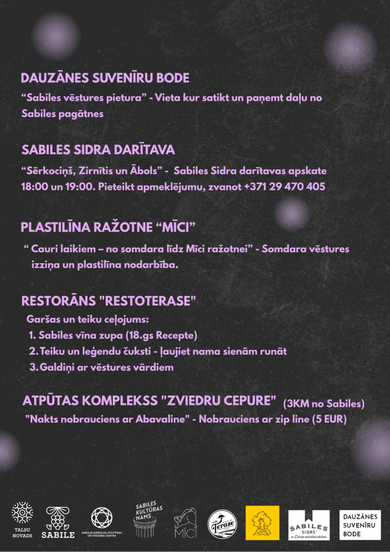 Muzeju nakts Sabilē afiša