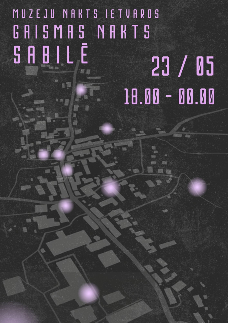 Muzeju nakts Sabilē 2026 afiša