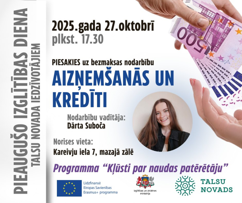 Nodarbības Aizņemšanās un kredīti afiša