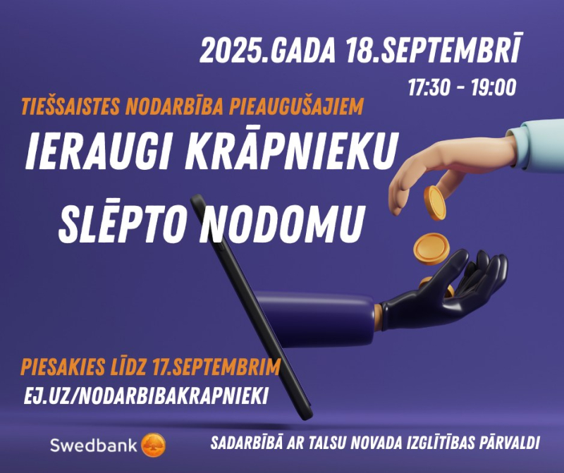 Nodarbības Ieraugi krāpnieku slēpto nodomu afiša