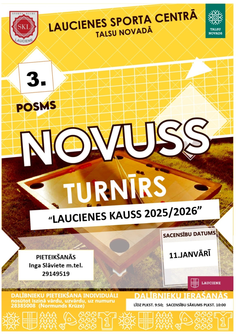 Novusa turnīra Laucienē afiša