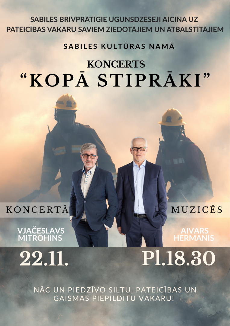 Koncerta Kopā stiprāki afiša