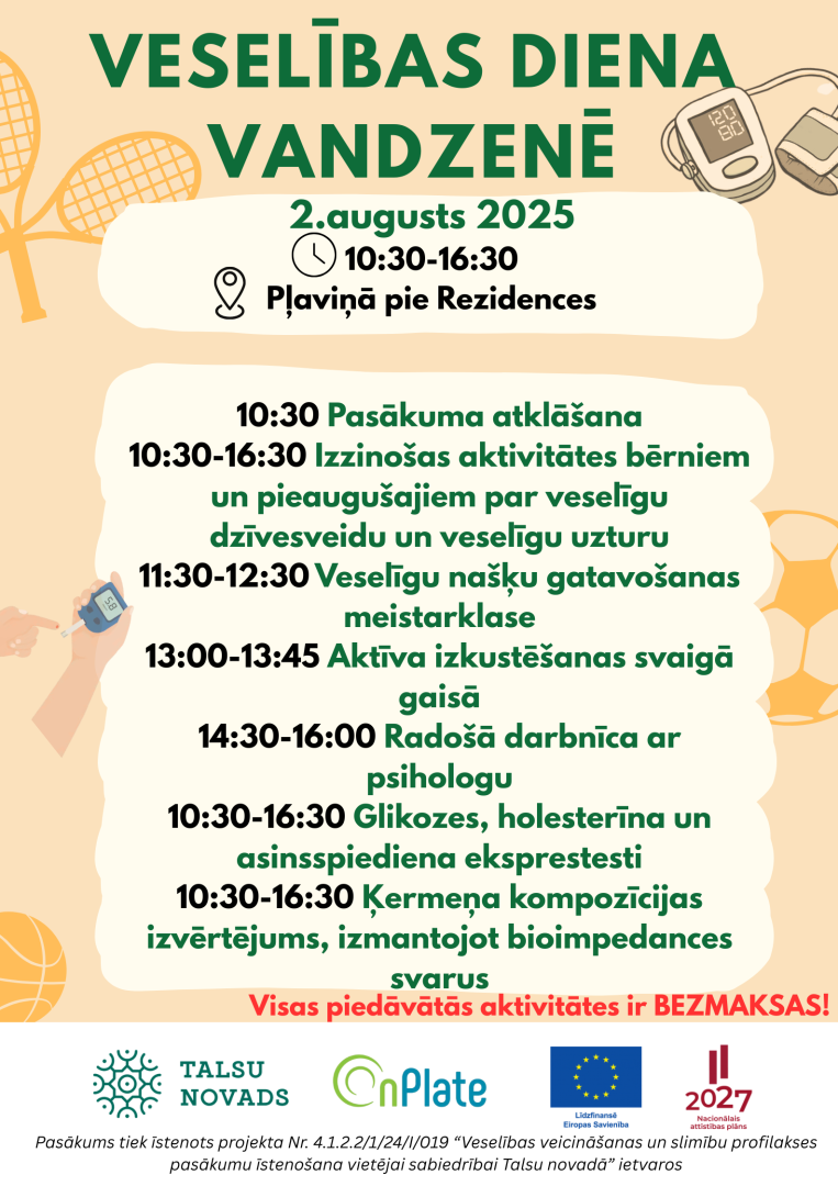 Veselības dienas Vandzenē afiša