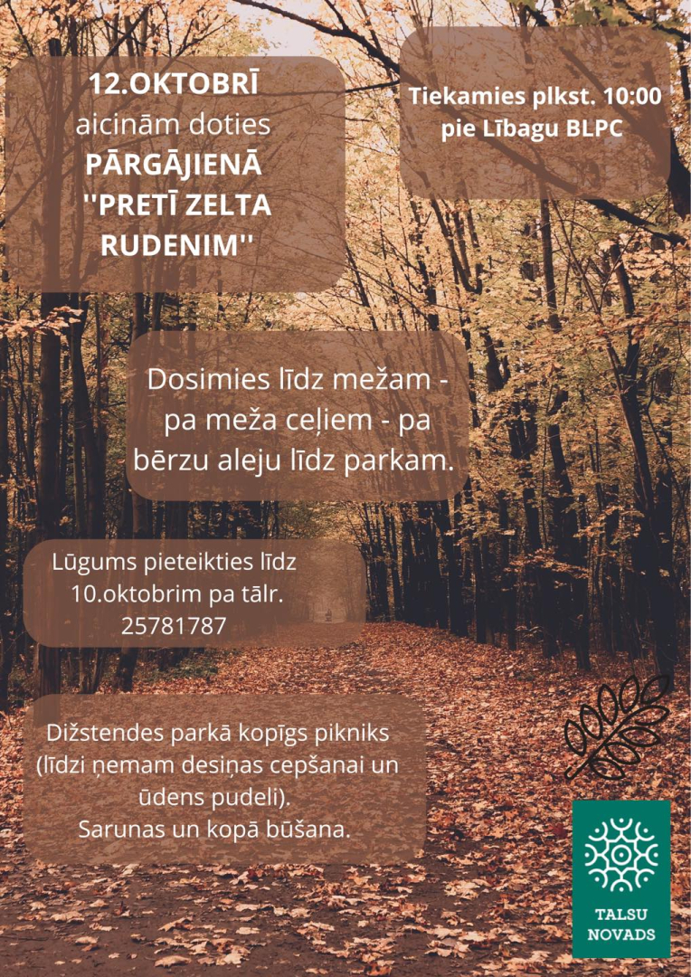 Pārgājiena Pretī zelta rudenim afiša