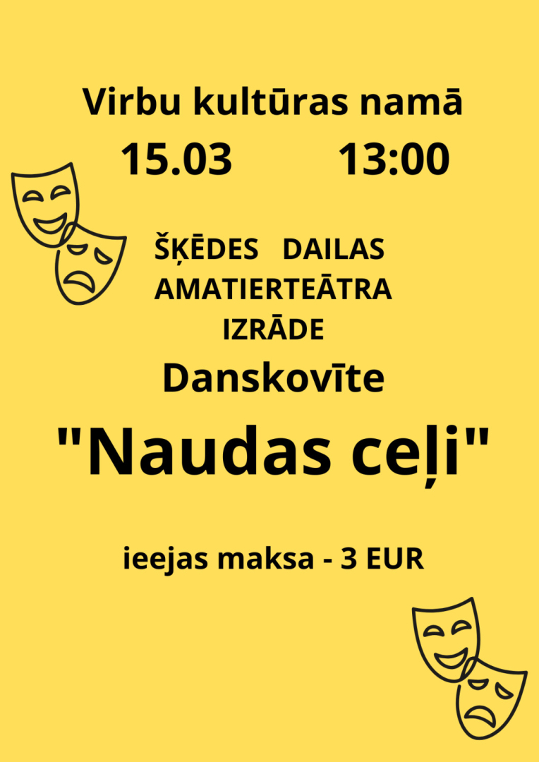 Izrādes Naudas ceļi afiša