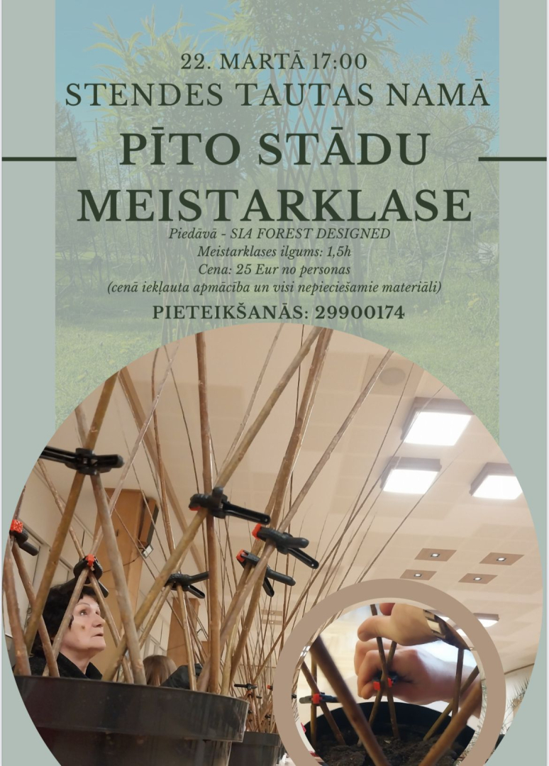 Pīto stādu meistarklases afiša