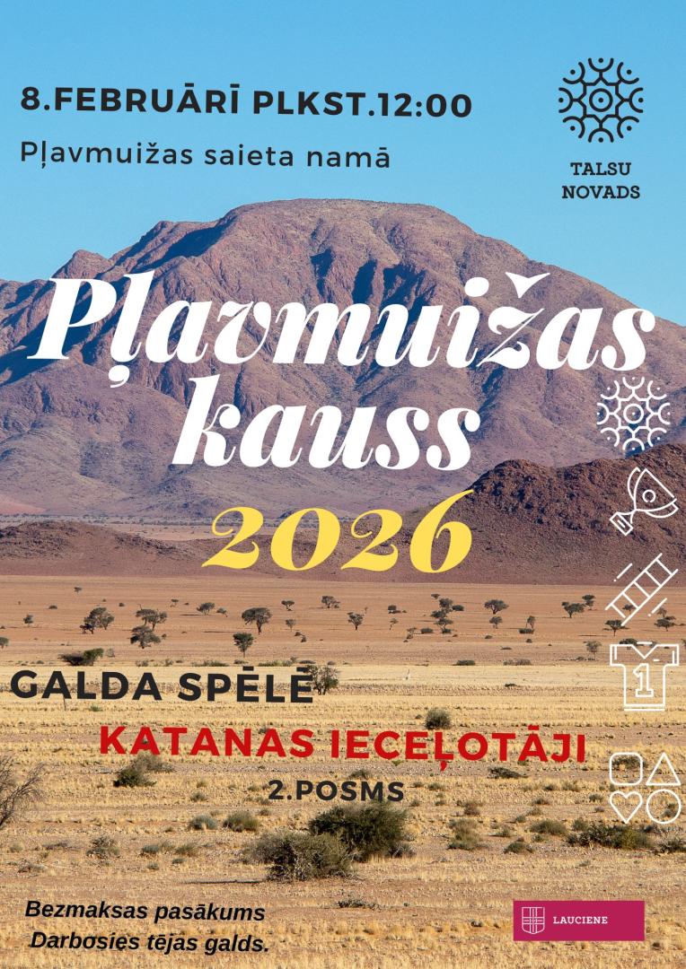 Pļavmuižas kausa 2026 galda spēle Katanas ieceļotāji afiša