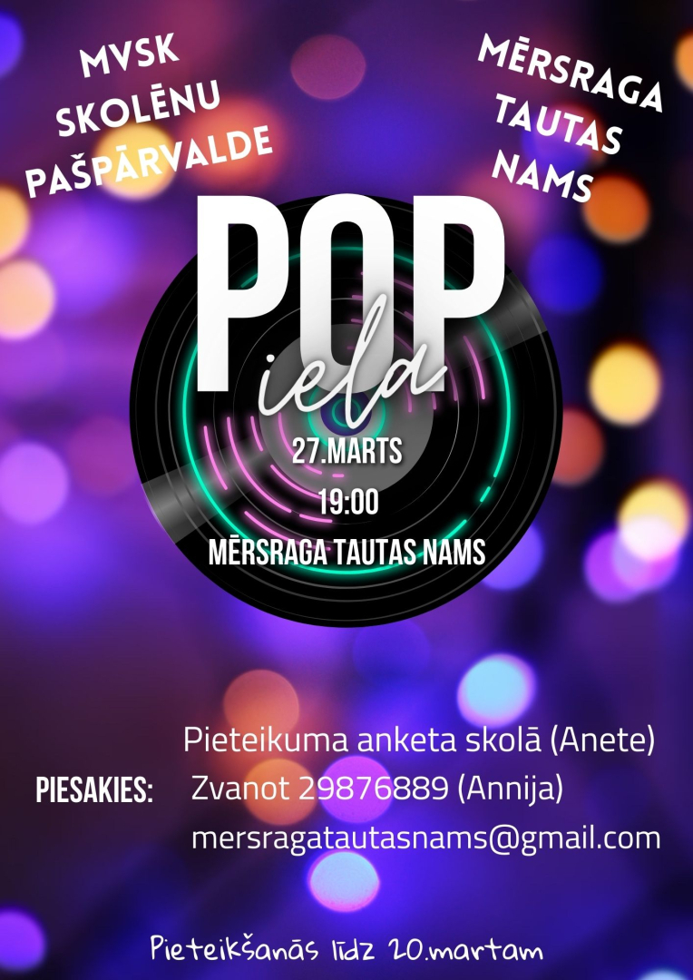 POPiela Mērsragā. Afiša