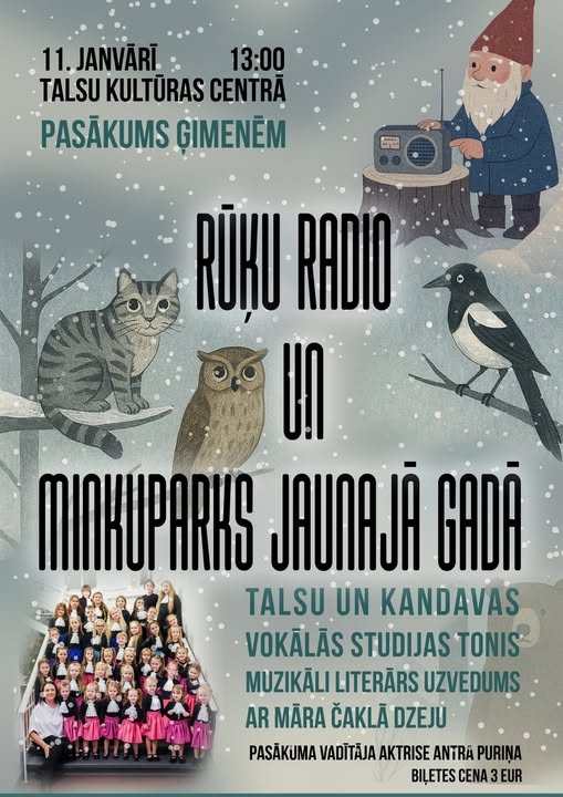 Rūķu radio un minkuparks jaunajā gadā afiša