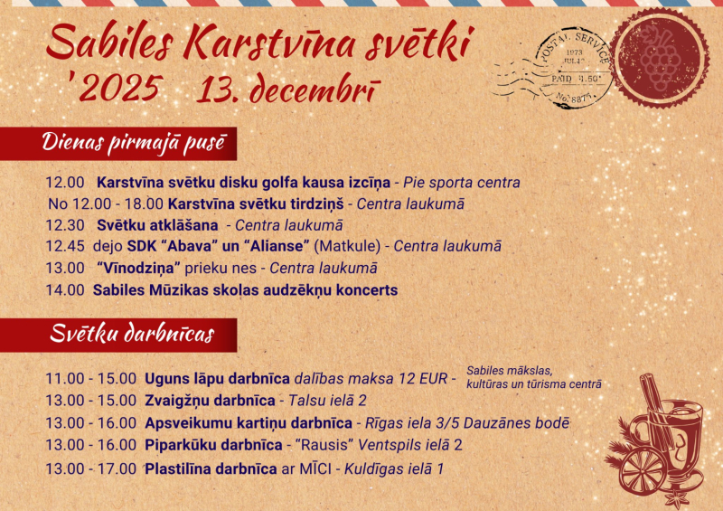 Sabiles Karstvīna svētku afiša