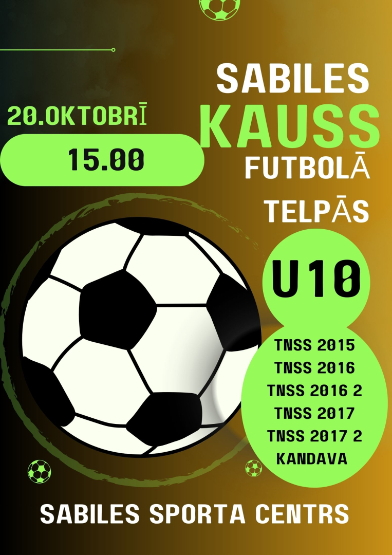 Sabiles kausa futbola telpās afiša