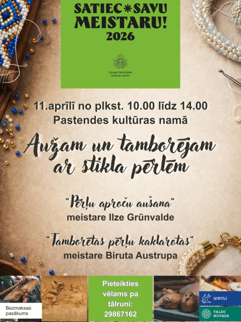 Satiec savu meistaru Pastendē afiša