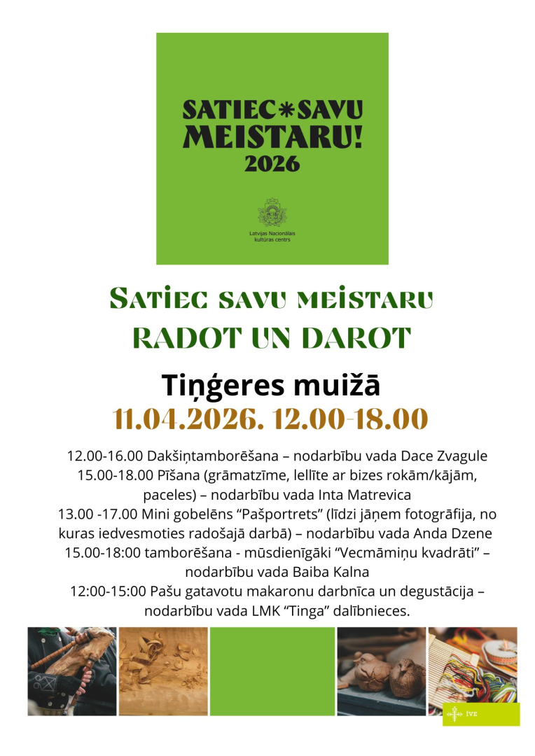 Satiec savu meistaru Tiņģerē afiša