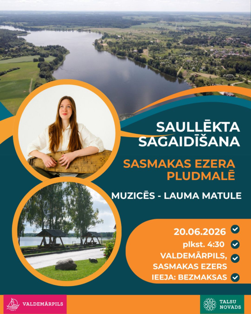 Saullēkta sagaidīšanas pie Sasmakas ezera afiša