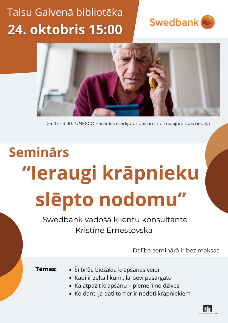 Semināra Ieraugi krāpnieku slēpto nodomu afiša