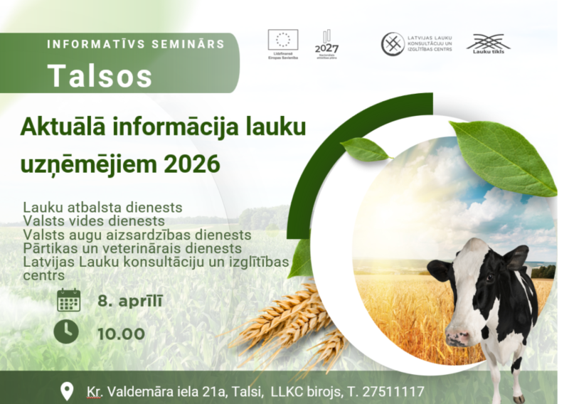 Semināra lauku uzņēmējiem afiša