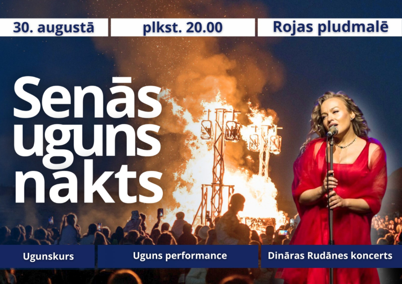 Senās uguns nakts Rojā afiša