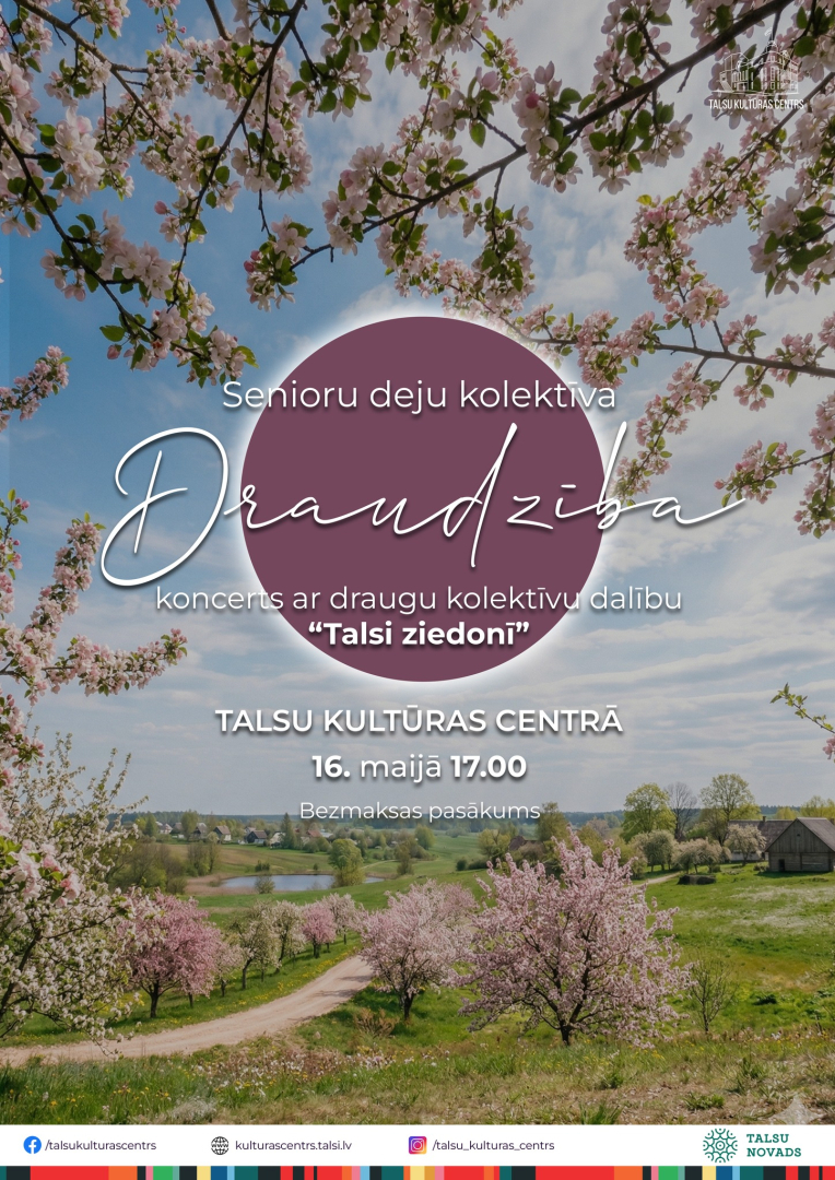 Senioru deju kolektīva Draudzība koncerta afiša