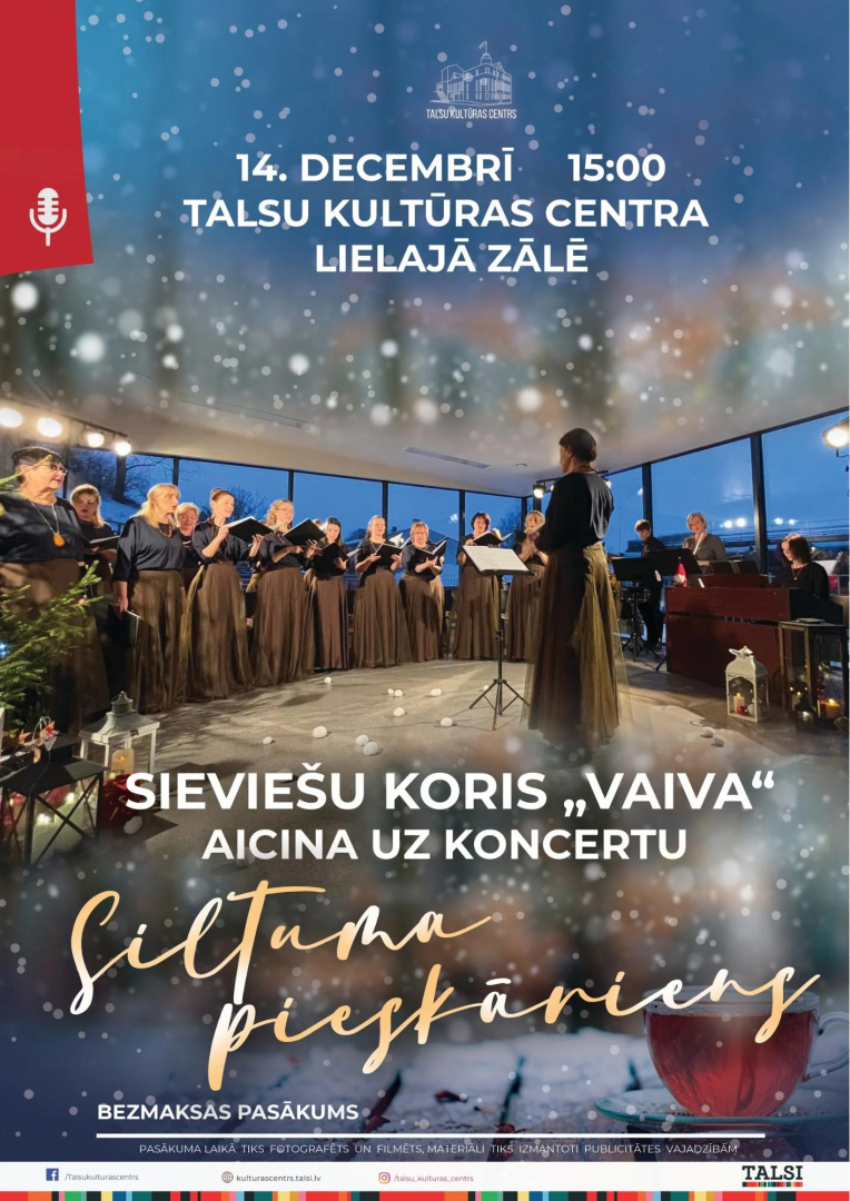 Sieviešu kora Vaiva koncerta afiša