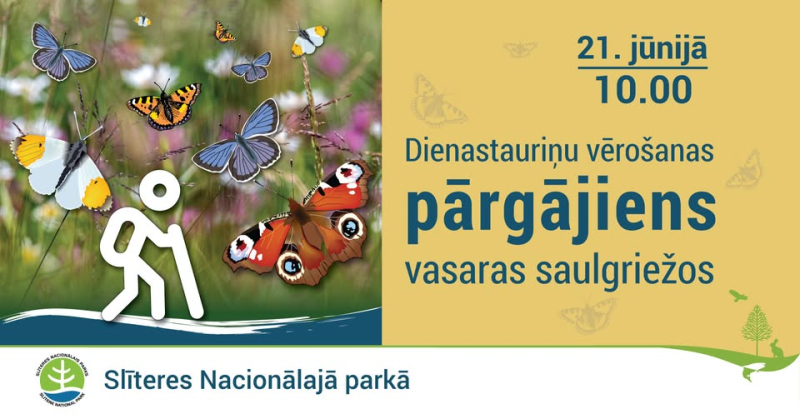 Dienastauriņu vērošanas pārgājiena afiša
