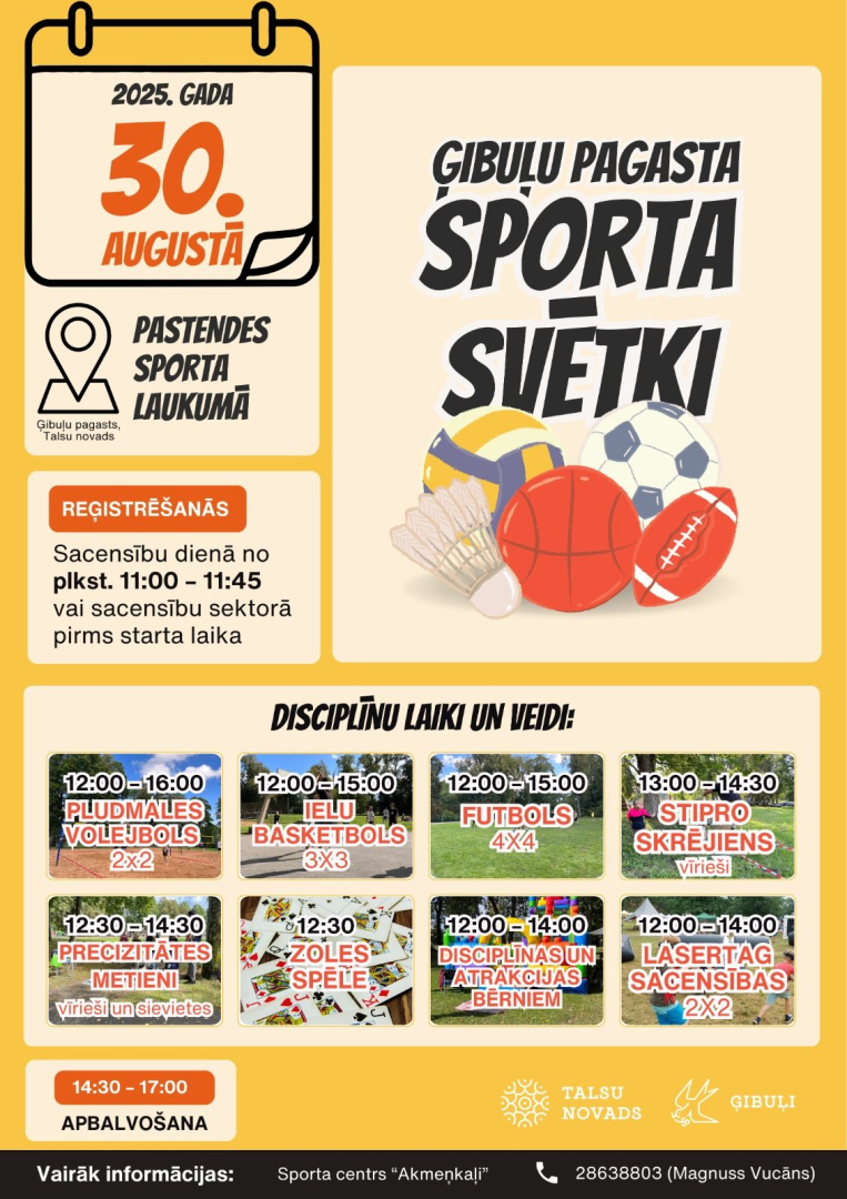 Ģibuļu pagasta sporta svētku afiša