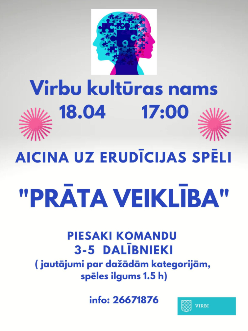 Spēles Prāta veiklība afiša