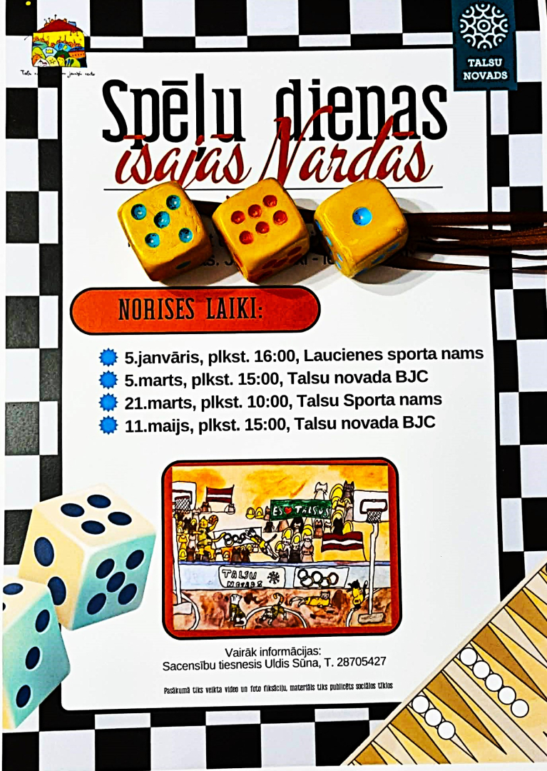 Spēļu dienu īsajās nardās afiša