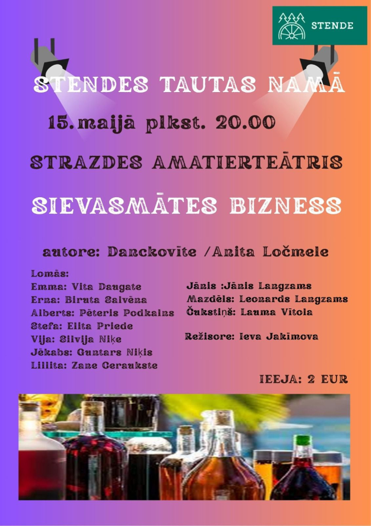 Strazdes amatierteātra izrādes Sievasmātes bizness afiša
