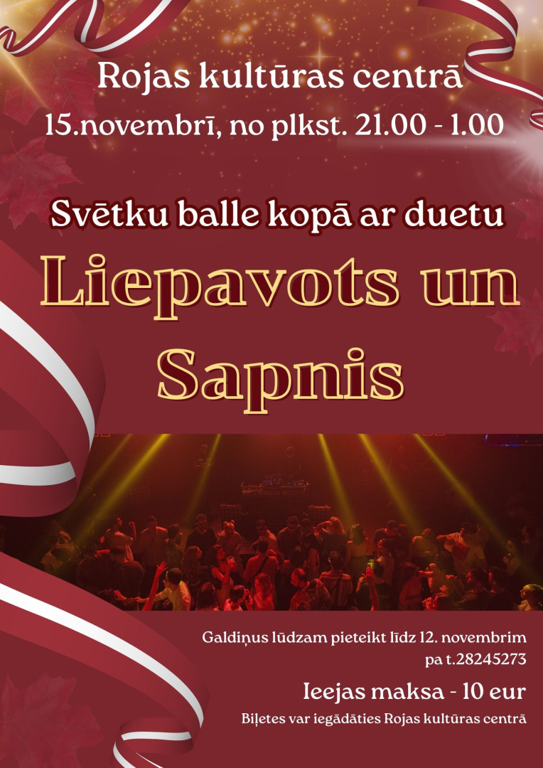 Svētku balles Rojā afiša