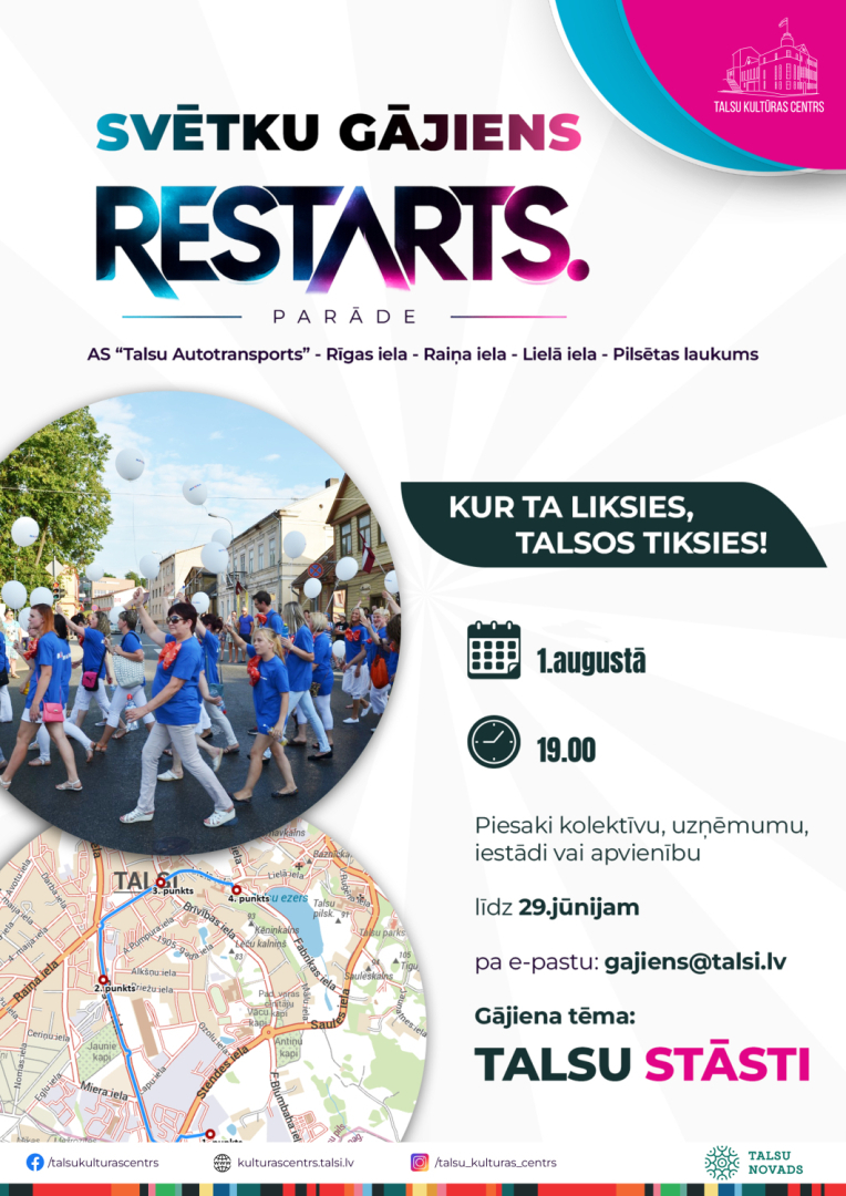 Svētku gājiena Talsos 2026 afiša
