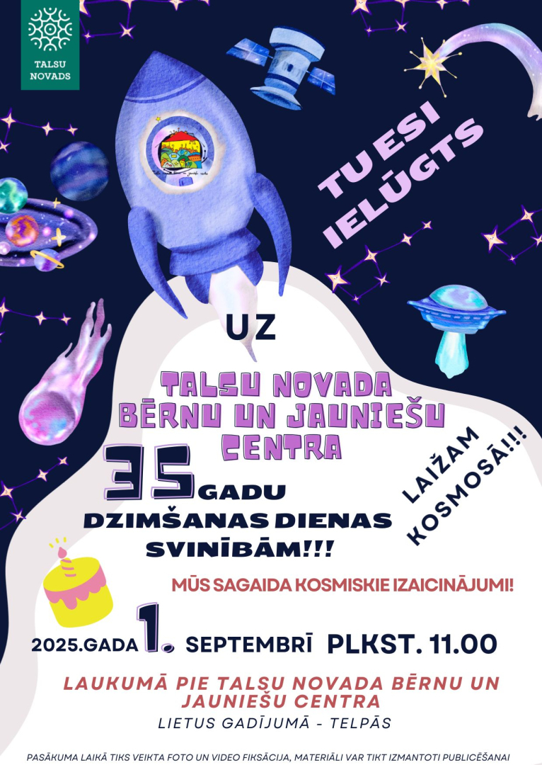 Talsu novada BJC 35. dzimšanas dienas svinību afiša