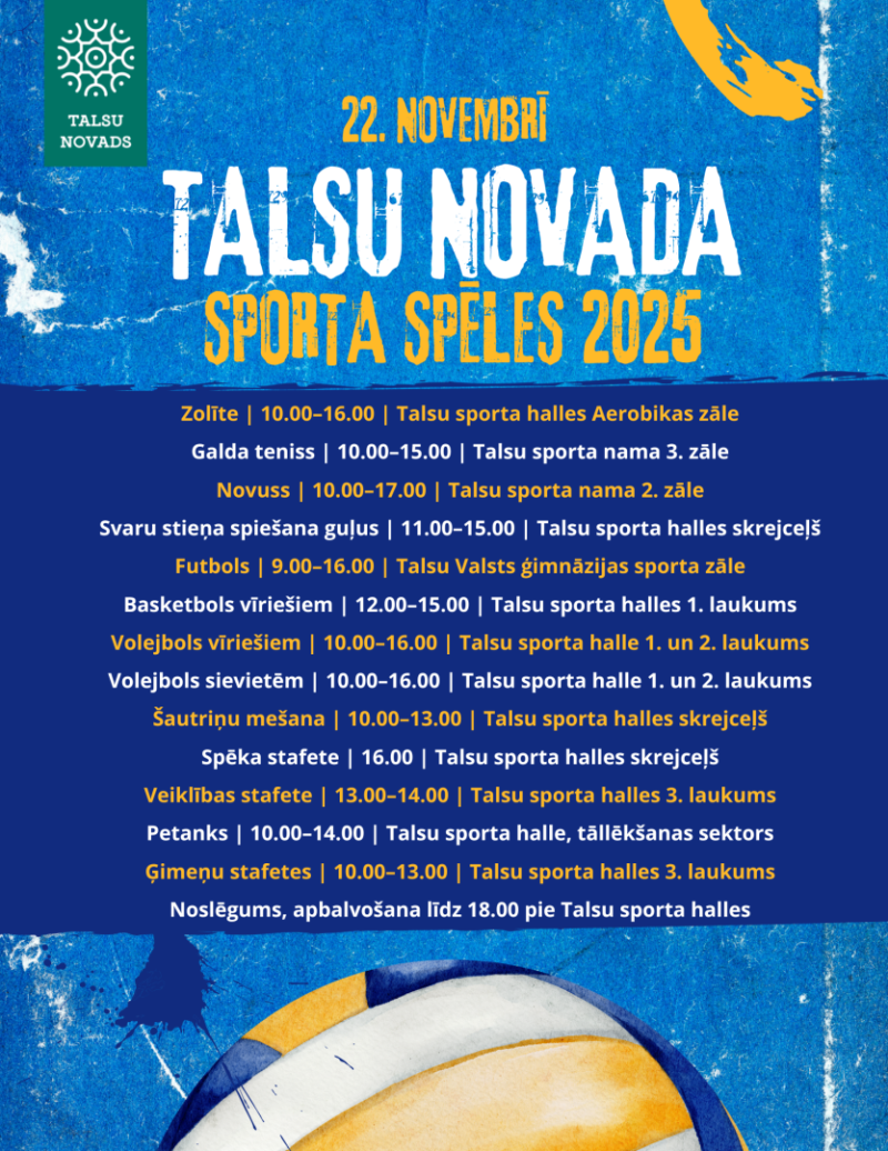 Talsu novada sporta spēles 2025