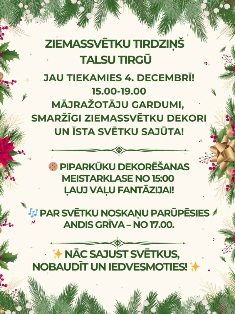 Ziemassvētku tirdziņa afiša